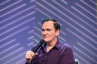 18 May 2022, Hamburg: Director Quentin Tarantino during his appearance. The OMR digital festival in Hamburg focuses on a combination of trade fair, workshops and party. Photo: Jonas Walzberg/dpa (Photo by Jonas Walzberg/picture alliance via Getty Images)
