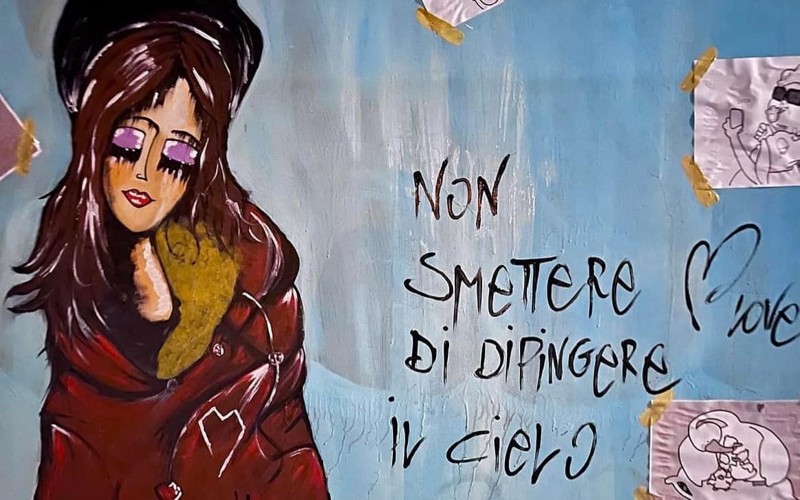 Giulia Cecchettin, murale a Vigonovo: 'Non smettere di dipingere il cielo'  | Sky TG24