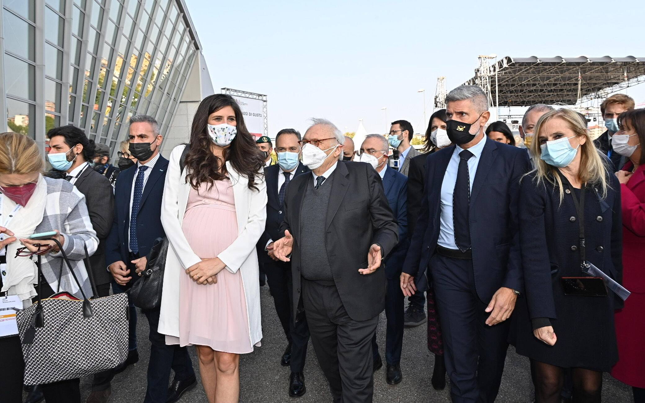 Inaugurazione del XXXIII Salone internazionale del libro di Torino presso il Lingotto, Torino, 14 ottobre 2021. ANSA/ALESSANDRO DI MARCO