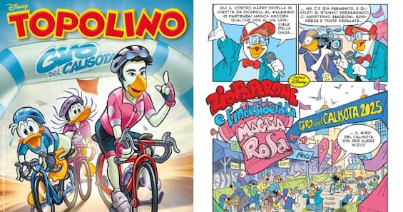 Ciclismo, un campione italiano arriva su Topolino