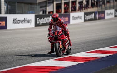 SPIELBERG, AUSTRIA - AUGUST 18: Francesco Bagnaia of Italy and Ducati Lenovo Team rides during the practice of the MotoGP CryptoDATA Motorrad Grand Prix von Österreich at Red Bull Ring on August 18, 2023 in Spielberg, Austria. (Photo by Steve Wobser/Getty Images)