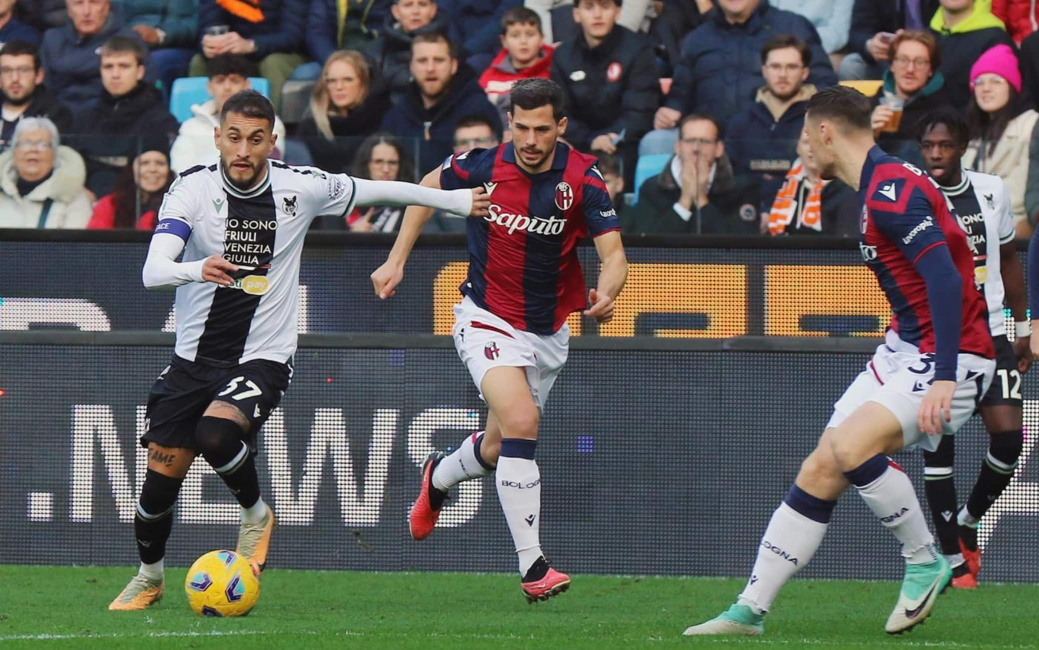 Il primo tempo di Udinese-Bologna