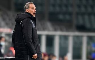 TURIN, ITALY - November 30, 2020: Paolo Benetti, assistant coach of UC Sampdoria, gestures during the Serie A football match between Torino FC and UC Sampdoria. (Photo by Nicolò Campo/Sipa USA)
