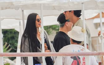 Demi Moore is seen lunching with Joe Jonas and Heidi Klum at Eden Roc in Antibes, France on May 24, 2024. Photo by ABACAPRESS.COM