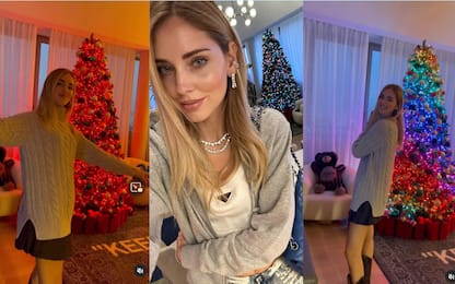 Chiara Ferragni mostra l'albero di Natale che cambia colore VIDEO