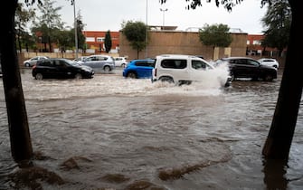 epa11693648 Flood water following heavy rainfalls in Castellon de la Plana, Valencia, Spain, 31 October 2024. At least 95 people died in the province of Valencia and neighboring provinces following floods caused by the DANA (high-altitude isolated depression) phenomenon impacting the eastern part of the country.  EPA/ANDREU ESTEBAN