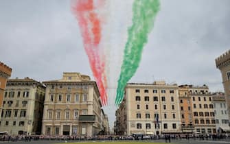 Le Frecce tricolori in occasione della Festa della Repubblica, il 2 giugno 2021