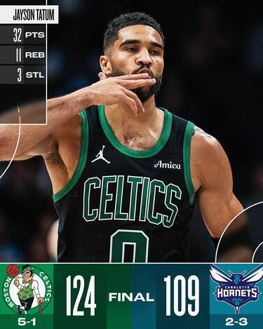 CHARLOTTE HORNETS-BOSTON CELTICS 109-124