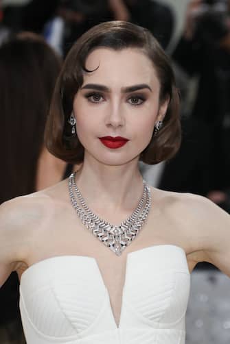 Mandatory Credit: Photo by Matt Baron/Shutterstock (13893703xv)
Lily Collins
The Metropolitan Museum of Art's Costume Institute Benefit, celebrating the opening of the Karl Lagerfeld: A Line of Beauty exhibition, Arrivals, New York, USA - 01 May 2023