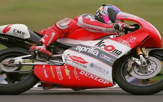 27 MAR 1994:  KAZUTO SAKATA OF JAPAN WINS THE 125 CC RACE OF THE AUSTRALIAN GRAND PRIX  ON THE WORKS APRILIA. Mandatory Credit: Chris Cole/ALLSPORT