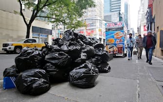 new york spazzatura sacchi