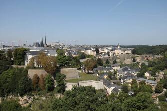 A photo taken on August 29, 2017 shows a view of the city of Luxembourg. (Photo by ludovic MARIN / AFP)        (Photo credit should read LUDOVIC MARIN/AFP via Getty Images)
