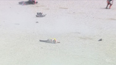 Bez per qualche secondo fermo a terra