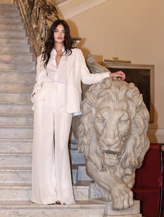 Roma, hotel Plaza, photocall serie Netflix "Il Gattopardo". Nella foto: Deva Cassel