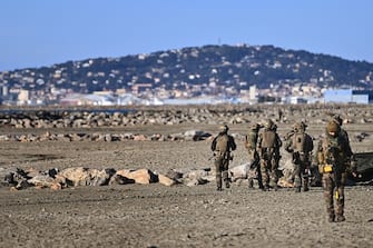 French soldiers take part in a large-scale military exercise called "Orion", in Frontignan, southern France, on February 26, 2023. (Photo by Sylvain THOMAS / AFP) (Photo by SYLVAIN THOMAS/AFP via Getty Images)