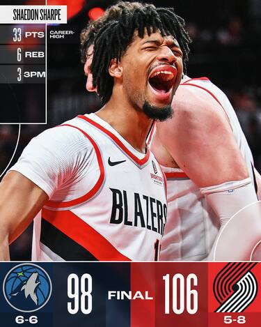 PORTLAND TRAIL BLAZERS-MINNESOTA TIMBERWOLVES 106-98