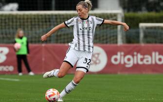 Linda Sembrant (Juventus FC) in action during the Serie A TIM match between AS Roma and Juventus Women at Stadio Tre Fontane in Rome, Italy, on December 11 2022 (Photo by Giuseppe Fama/Pacific Press/Sipa USA)