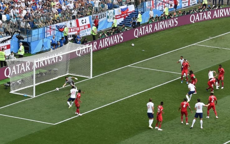 Il primo gol di Stones contro Panama (Getty) Il primo gol di Stones contro Panama (Getty)