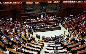 Un momento alla Camera durante discussione su ratifica del Mes, Roma, 21 Dicembre 2023. ANSA/GIUSEPPE LAMI