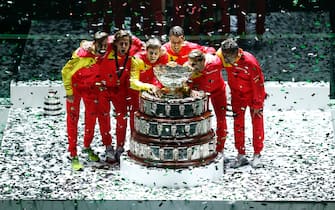 Rafael Nadal, Feliciano Lopez, Sergi Bruguera Marcel Granollers during Final, Day 7 of the 2019 Davis Cup at La Caja Magica on November 24, 2019 in Madrid, Spain.