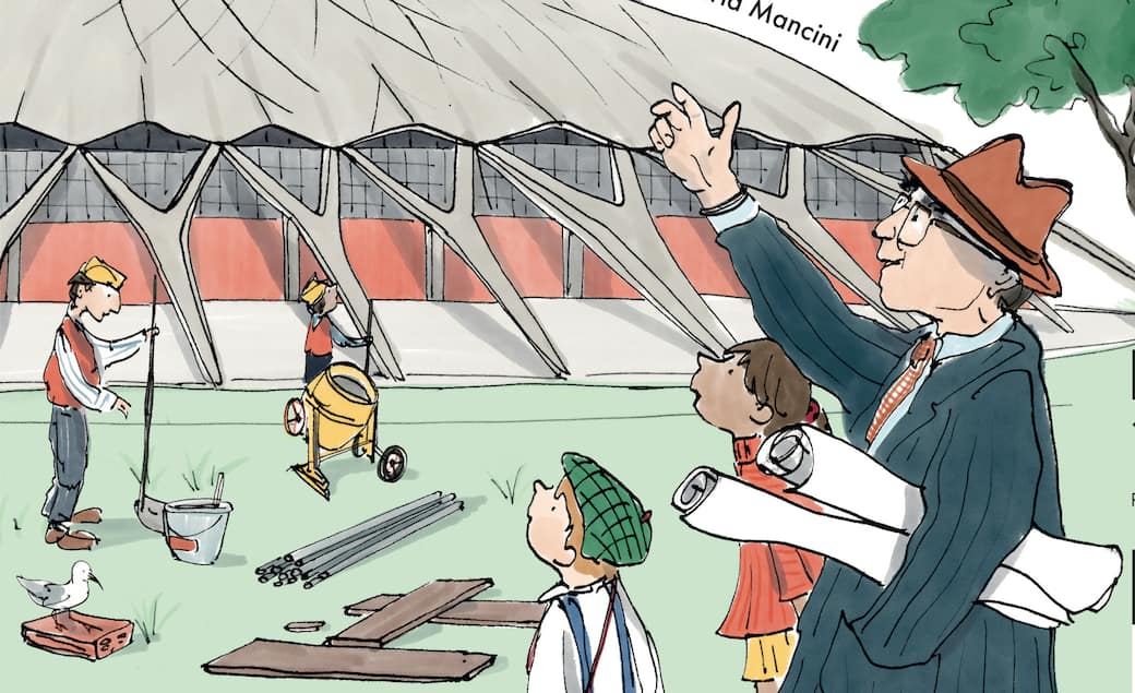Un dettaglio della copertina di “Pier Luigi Nervi”