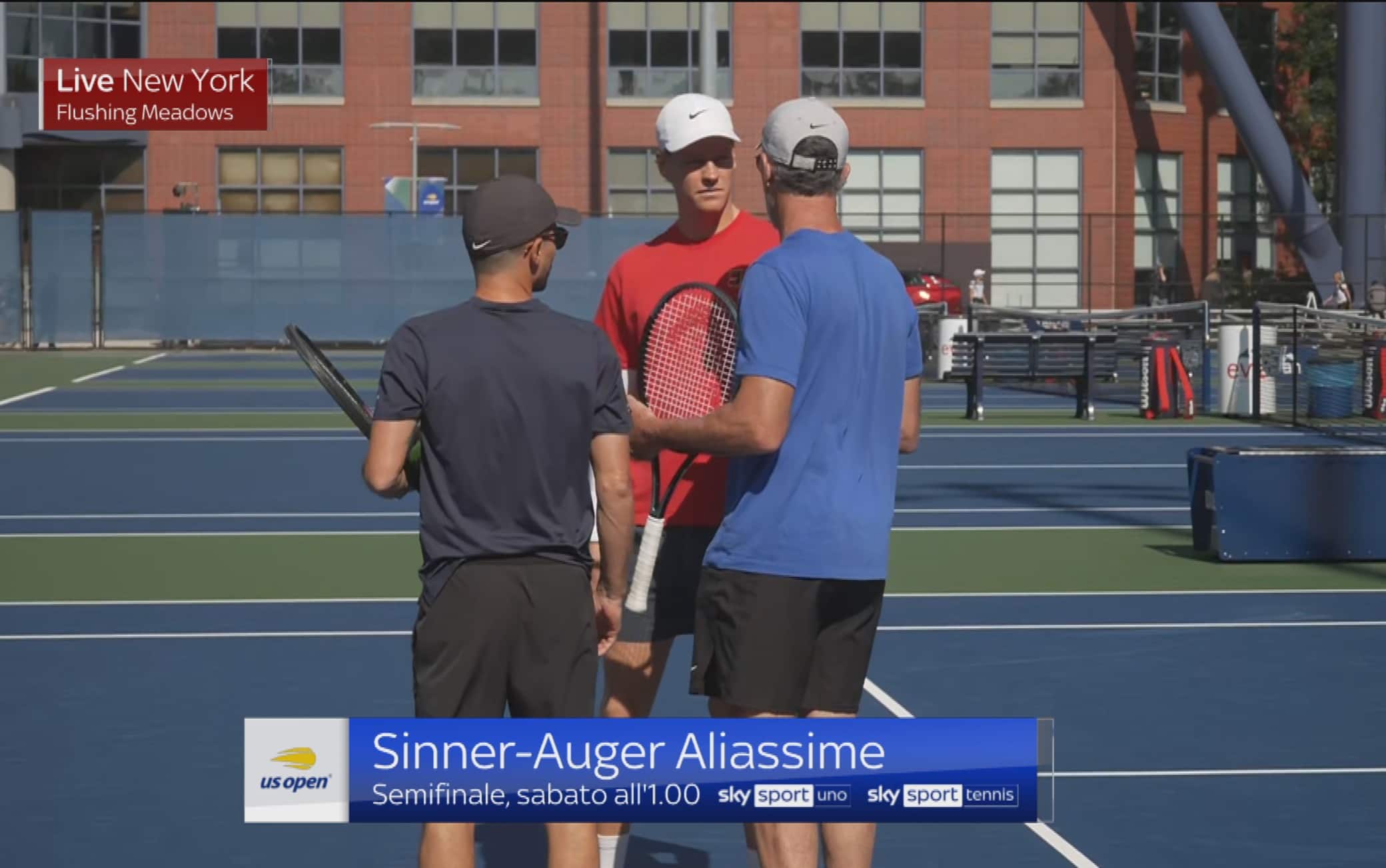 Sinner sta scendendo in campo