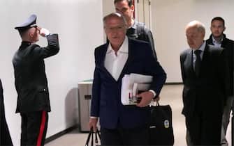 Il vice presidente del Brasile Geraldo Alckmin arriva in Italia per prendere parte alla cerimonia di insediamento di papa Leone XIV, Fiumicino, 15 maggio 2025. ANSA / TELENEWS