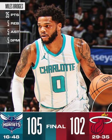 MIAMI HEAT-CHARLOTTE HORNETS 102-105