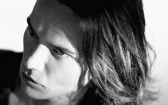 LOS ANGELES: Actor River Phoenix poses at a photoshoot in a studio in Los Angeles,California. These were the last photos shot of River Phoenix who died on October 31, 1993 from an overdose of heroin and cocaine at the age of only 23.(Photo by Michael Tighe/Exclusive by Getty Images) *** Local Caption *** River Phoenix  