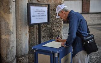 Funerale di Francesco Alberoni nella basilica di S.Ambrogio, Milano 19 Agosto 2023
ANSA/MATTEO CORNER