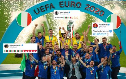 Anche Banchero esulta per la vittoria dell’Italia