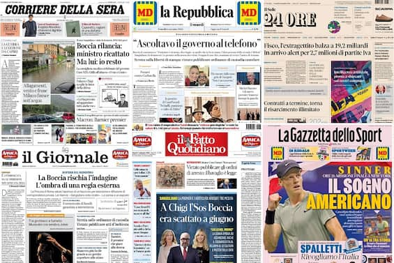 Le prime pagine dei quotidiani di oggi 6 settembre: la rassegna stampa