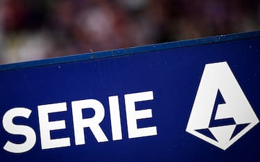 STADIO ARTEMIO FRANCHI, FLORENCE, ITALY - 2022/05/21: Serie A logo is seen prior to the Serie A football match between ACF Fiorentina and Juventus FC. ACF Fiorentina won 2-0 over Juventus FC. (Photo by Nicolò Campo/LightRocket via Getty Images)