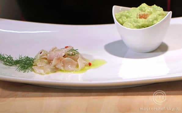 Carpaccio di pesce spada con guacamole