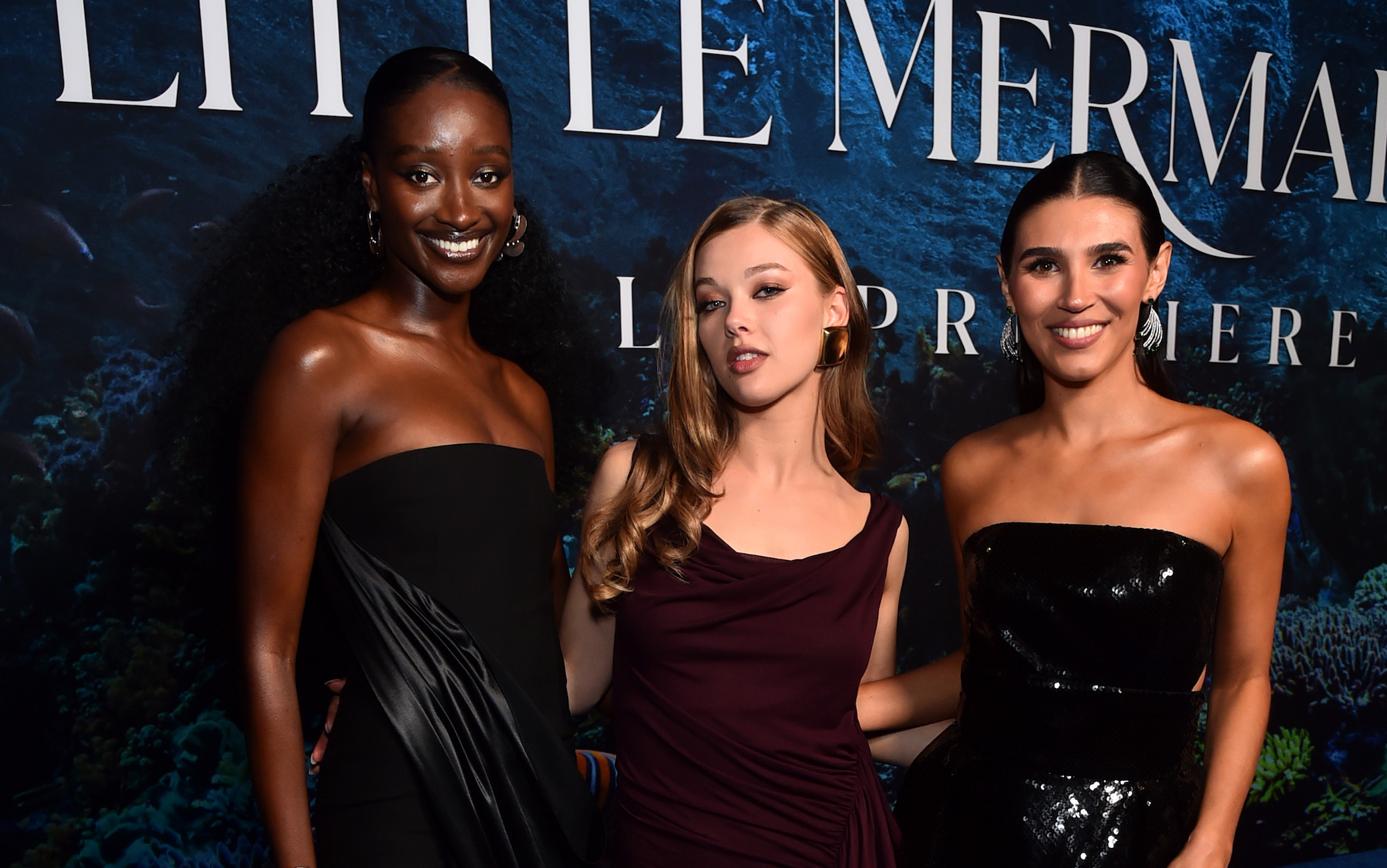 LOS ANGELES, CALIFORNIA - MAY 08: (L-R) Sienna King, Jessica Alexander and Lorena Andrea attend the World Premiere of Disney's live-action feature "The Little Mermaid" at the Dolby Theatre in Los Angeles, California on May 08, 2023. (Photo by Alberto E. Rodriguez/Getty Images for Disney)