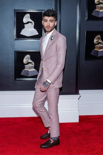 Zayn Malik arrives at the 60th Annual GRAMMY Awards red carpet at Madison Square Garden in New York City, NY on January 28, 2018. (Photo by Anthony Behar/Sipa USA)