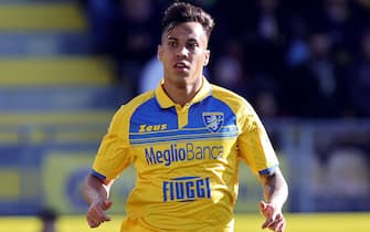 Kaio Jorge of Frosinone in action  during the Serie A soccer match between Frosinone Calcio and Torino FC at Benito Stirpe stadium in Frosinone, Italy, 10 December 2023. ANSA/FEDERICO PROIETTI