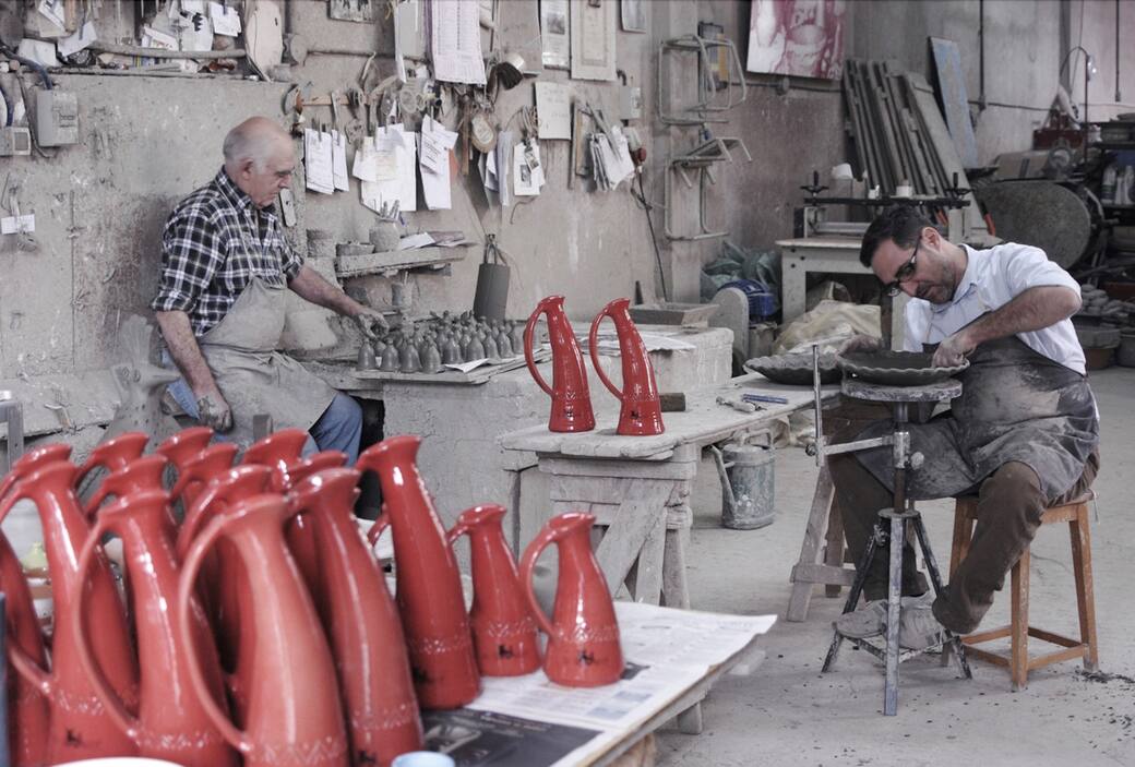 Laboratorio ceramico ad Assemini (Sardegna)