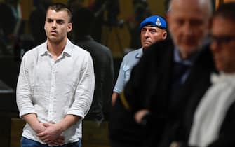 Gabriele Natale Hjorth during the appeal process for the murder of Carabiniere Mario Cerciello Rega in 2019, Rome, Italy, 3 July 2024. ANSA/RICCARDO ANTIMIANI