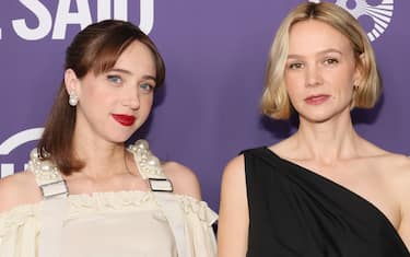 NEW YORK, NEW YORK - OCTOBER 13: Zoe Kazan and Carey Mulligan attend the red carpet event for "She Said" during the 60th New York Film Festival at Alice Tully Hall, Lincoln Center on October 13, 2022 in New York City. (Photo by Dia Dipasupil/Getty Images for FLC)