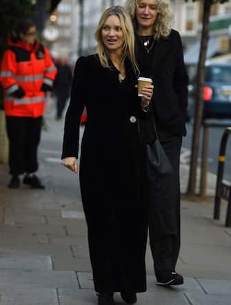 LONDON, UNITED KINGDOM - NOVEMBER 20: Kate Moss seen out and about on November 20, 2023 in London, United Kingdom. (Photo by MEGA/GC Images)