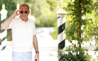 VENICE, ITALY - SEPTEMBER 07: Kevin Costner is seen at Hotel Excelsior during the 81st Venice International Film Festival on September 07, 2024 in Venice, Italy. (Photo by Matt Winkelmeyer/Getty Images)