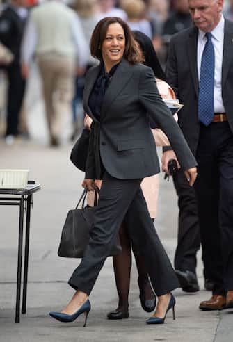 LOS ANGELES, CA - MARCH 19: Senator Kamala Harris is seen at 'Jimmy Kimmel Live' on March 19, 2019 in Los Angeles, California.  (Photo by RB/Bauer-Griffin/GC Images)