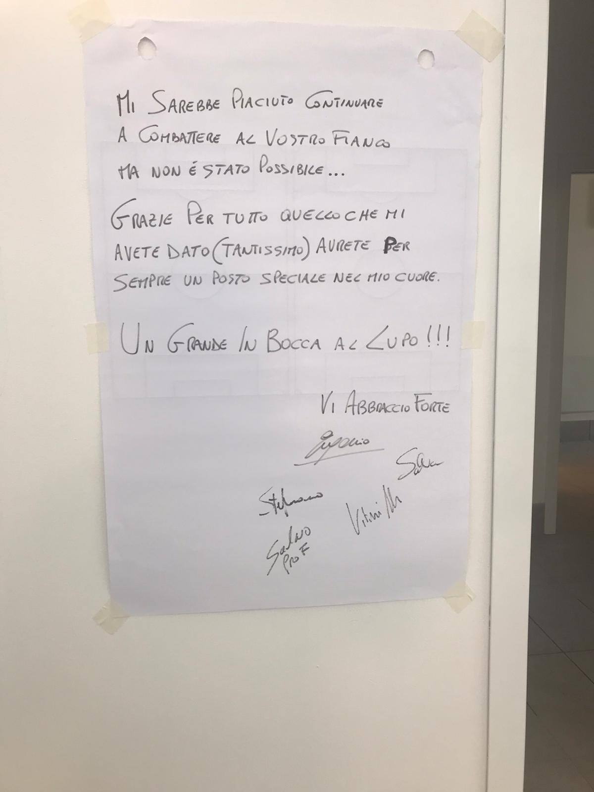 Corini, il messaggio di addio al Brescia