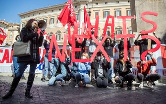 Priorità alla scuola, presidio contro la DaD a Montecitorio