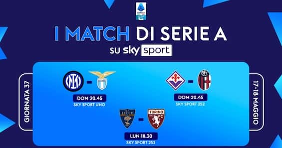 Il calendario della  37^ giornata di Serie A