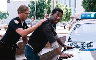 USA. Eddie Murphy in a scene from the ©Paramount Pictures movie: Beverly Hills Cop (1984).
Plot: A freewheeling Detroit cop - Axel Foley , pursuing a murder investigation finds himself dealing with the very different culture of Beverly Hills. 
Ref:  LMK110-J6744-170820
Supplied by LMKMEDIA. Editorial Only.
Landmark Media is not the copyright owner of these Film or TV stills but provides a service only for recognised Media outlets. pictures@lmkmedia.com