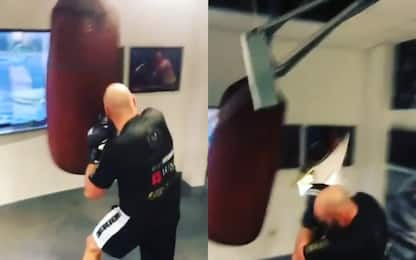 Fury, allenamento esagerato: rompe il tetto. VIDEO