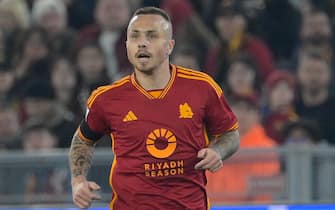 Angelino (AS Roma);  during the Italian Football Championship League A 2023/2024 match between AS Roma vs Cagliari Calcio at the Olimpic Stadium in Rome on 07 January  2024.