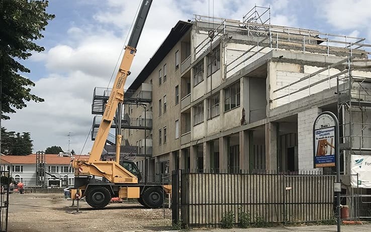 I lavori al cantiere per il "centro autismo" Gallarate